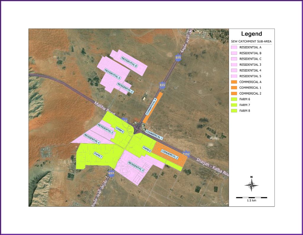 Maliha sewerage network layout