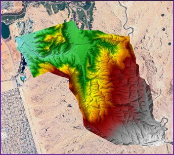 Terrain model of the Mubazzarah catchment